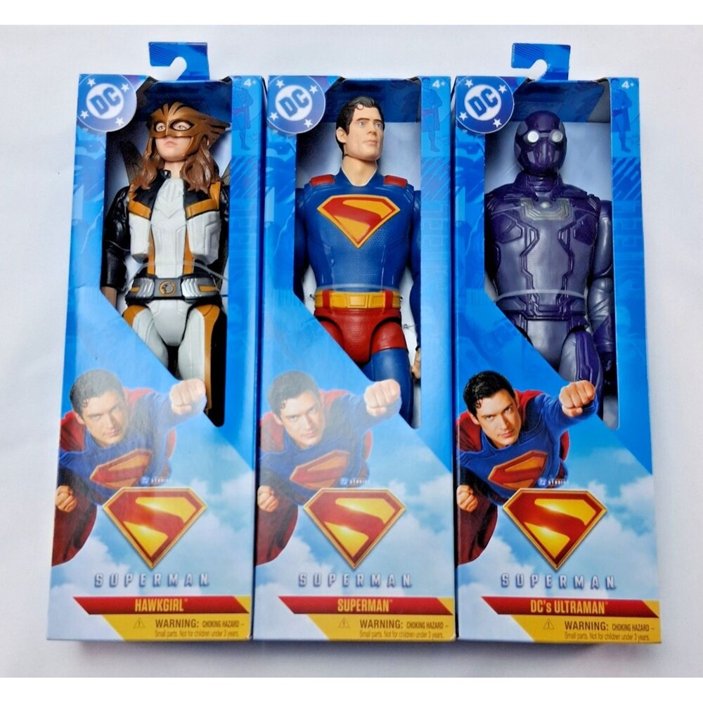 Superman 2025 Movie Figures Set of 3 Hawkgirl & Ultraman DCU James Gunn